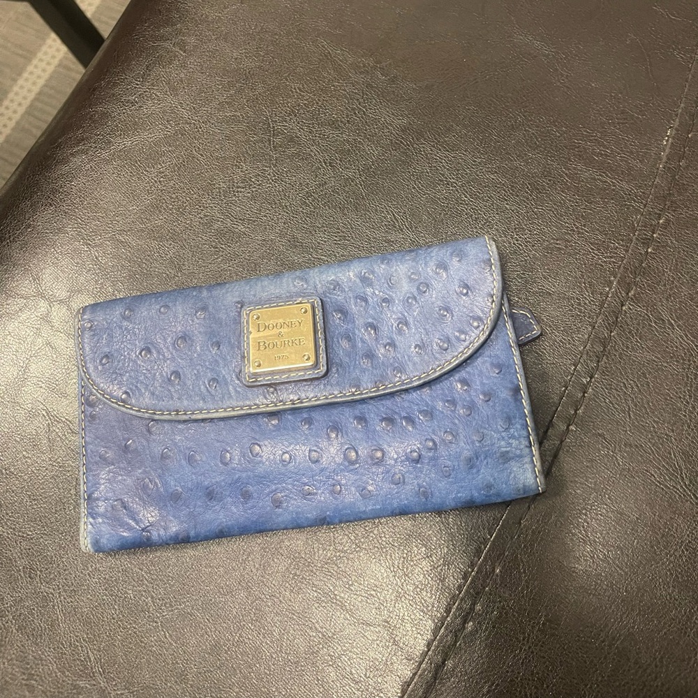 Dooney & Bourke Ostrich Embossed trifold wallet